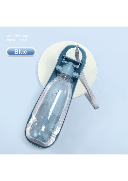 Blue3 Hoopet Taşınabilir Köpek Su Şişesi Açık Seyahat Pet Suluk Su Gıda 2-In-1 Dayanıklı Köpek Besleyici Pet Dağıtıcı Kedi Şişe (Yurt Dışından)