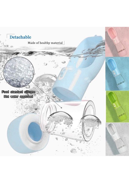 Blue3 Hoopet Taşınabilir Köpek Su Şişesi Açık Seyahat Pet Suluk Su Gıda 2-In-1 Dayanıklı Köpek Besleyici Pet Dağıtıcı Kedi Şişe (Yurt Dışından) fırsatları