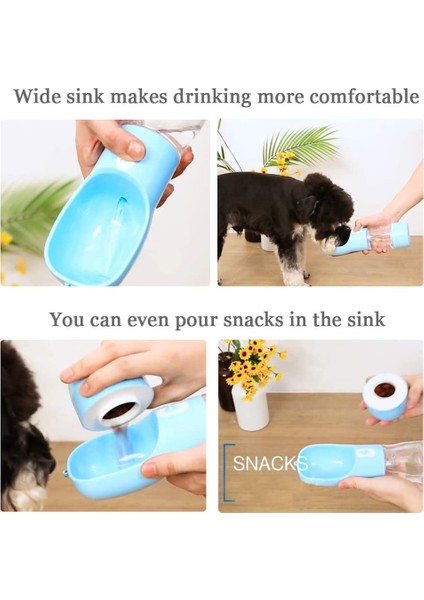 Blue3 Hoopet Taşınabilir Köpek Su Şişesi Açık Seyahat Pet Suluk Su Gıda 2-In-1 Dayanıklı Köpek Besleyici Pet Dağıtıcı Kedi Şişe (Yurt Dışından) indirimleri