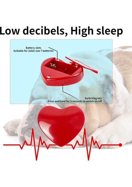 Kalp Atışı Pet Kalp Atışı Köpek Davranış Eğitimi Köpek Peluş Evcil Hayvan Rahat Snuggle Anksiyete Rölyef Uyku Yardımı Bebek Dayanıklı Bırak Gemi DC05 (Yurt Dışından)