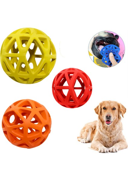 Kırmızı Kauçuk Köpek Çiğneme Oyuncakları Büyük Orta Köpekler Için Içi Boş Toplar Şekilli Köpek Oyuncak Isırmaya Dayanıklı Komik Yumuşak Köpek Aksesuarları Dropshipping (Yurt Dışından)