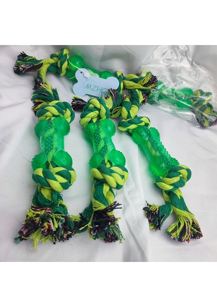 QZM64-1PC 1 Adet 25CM Pet Kaynağı Yüksek Kaliteli Pet Köpek Oyuncakları Yumuşak Plastik Kemik Şekli Halat Köpek Diş Temizleme Açık Eğlenceli Eğitim Çiğneme Oyuncakları (Yurt Dışından)