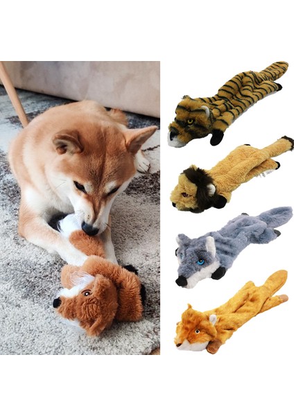 Siyah Kurt L Uzunluk 60 cm 45/60 cm Peluş Pet Köpek Çiğneme Oyuncak Squeaker ile Küçük Orta Köpekler Için Hayvan Şekli Yavru Tilki Wolfdog Sincap Aslan Kaplan Leopar (Yurt Dışından)