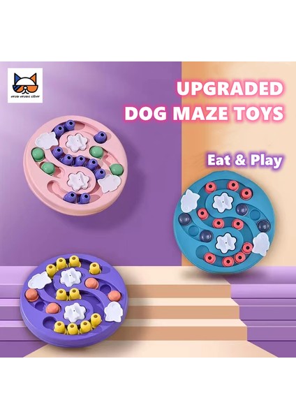 Kare Mavi Köpek Bulmaca Oyuncaklar Yavaş Besleyici Oyuncak Köpek Iq Artırmak Boğulma Geçirmez Sızdıran Gıda Dağıtıcı Evcil Hayvan Için Labirent Eğitici Interaktif Oyun Oyuncak (Yurt Dışından) fiyatları
