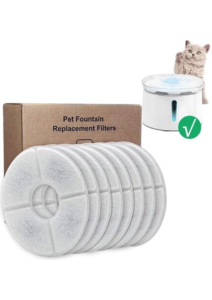 4 Adet Yedek Filtre Kedi Köpek Su Içme Çeşmesi Aktif Karbon Değiştirilmiş Filtreler 4/8/12 Adet Çeşme Dağıtıcı Besleyiciler (Yurt Dışından)