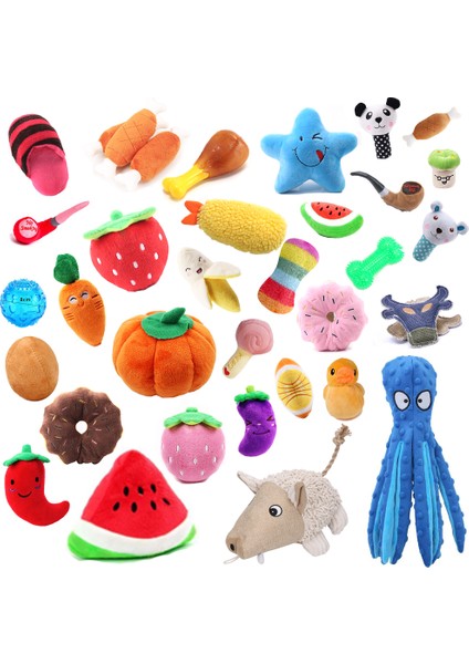 12 Paket Pet Köpek Cızırtılı Oyuncaklar Küçük Büyük Köpekler Için Yavru Çiğneme Oyuncakları Topu Yumuşak Peluş Squeaker Cırlak Oyuncaklar Köpek Aksesuarları Için (Yurt Dışından) fiyatları