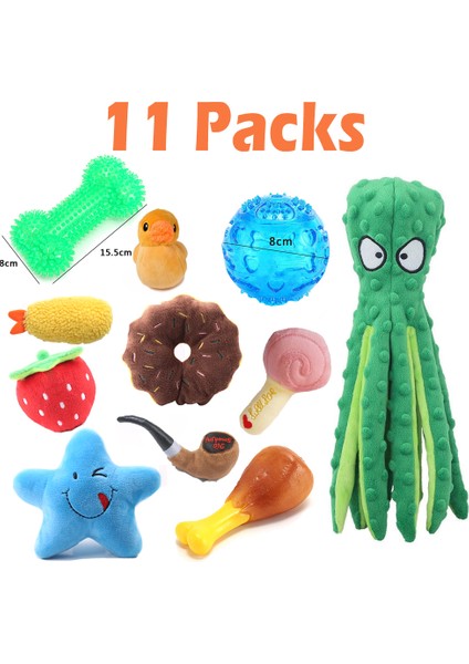 12 Paket Pet Köpek Cızırtılı Oyuncaklar Küçük Büyük Köpekler Için Yavru Çiğneme Oyuncakları Topu Yumuşak Peluş Squeaker Cırlak Oyuncaklar Köpek Aksesuarları Için (Yurt Dışından) fırsatları