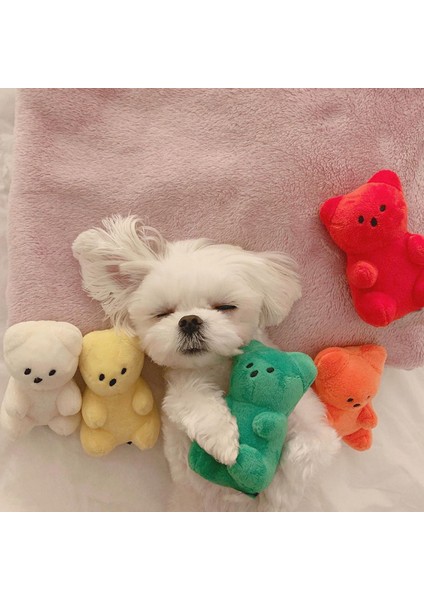 Sarı Köpek Oyuncak Ayı Peluş Çiğneme Oyuncak Köpek Squeaker Cızırtılı Kemik Molar Pet Oyuncaklar Isırmaya Dayanıklı Diş Temizleme Oyuncak Pet Malzemeleri (Yurt Dışından) fırsatları