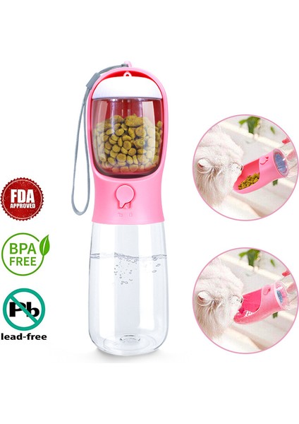 350 ml Pembe Taşınabilir Köpek Su Şişesi Depolama Gıda ve Küçük Köpek Evcil Hayvanlar Için Su Kabı Besleyici Kase Açık Seyahat Köpek Suluklar (Yurt Dışından) indirimleri