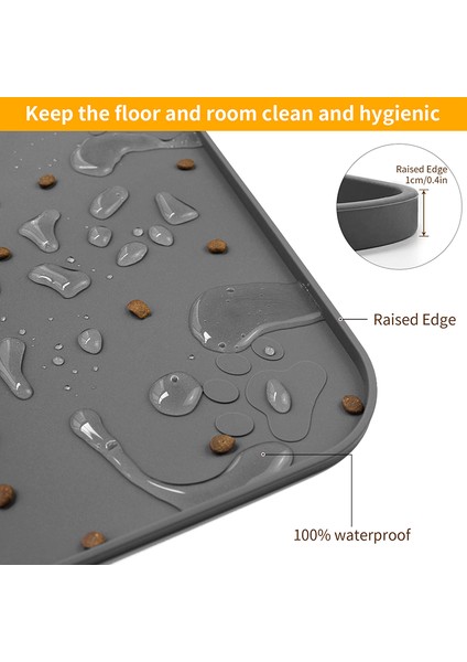 Siyah 33X33CM Pet Placemats Kedi Köpek Maması Pedleri Kaymaz Silikon Yavru Besleme Pedleri Kedi Kase Pedleri Temizlemesi ve Yıkanması Kolay Köpek Evcil Hayvan Malzemeleri (Yurt Dışından) indirimleri
