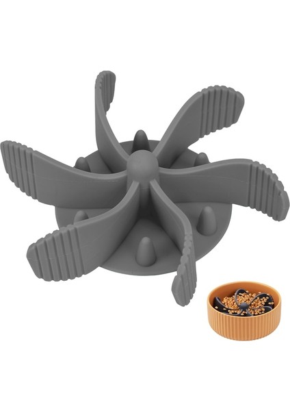 Gri Yavaş Besleme Köpek Kase Ekleme Bulmaca Labirent Besleyici Hızlı Yiyenler Için 12 Vantuz Köpek Aksesuarları Köpekler Için Su Kasesi Köpekler Evcil Hayvanlar Için (Yurt Dışından)