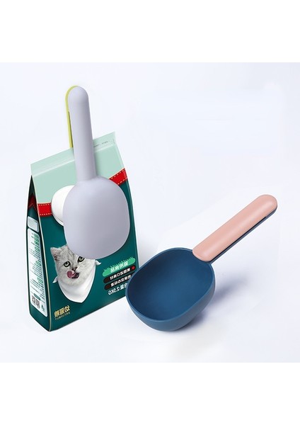 Pembe Mavi Çok Fonksiyonlu Köpek Maması Kedi Maması Kürek Kaşık Besleme Kaşığı Mühürlü Çanta Klipsi Yaratıcı Ölçüm Fincan Kavisli Tasarım Temizlemesi Kolay (Yurt Dışından) fırsatları
