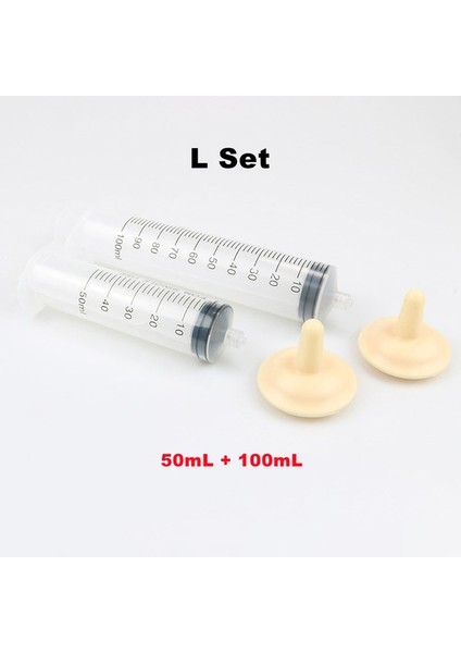 L Set Köpek Yavrusu Şırınga Besleyici Büyük Plastik Şırınga Meme Temizle Boru Ölçme Pet Süt Suyu Tıbbi Besleme Araçları (Yurt Dışından)