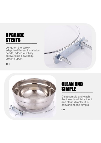 14X5.5 cm Evcil Hayvan Kase Köpek Besleyiciler Sıradan Paslanmaz Çelik Köpek Kase Köpek Kafesi Asılı Sabit Köpek Havzası Gamelle Chien Миска Для Собак Köpek Havzası (Yurt Dışından) modelleri