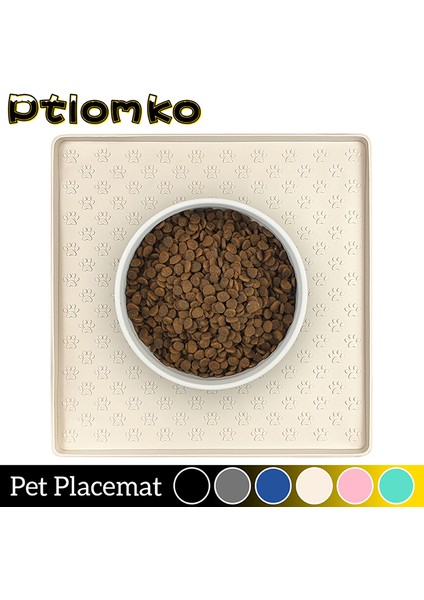 Siyah 29.5X29.5CM Pet Placemat Kedi Köpek Besleme Matı Kedi Maması Mat Köpek Kase Paspaslar Silikon Kediler Köpekler Içme Besleme Placemat Pet Malzemeleri (Yurt Dışından) fiyatları