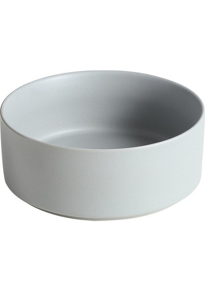 Gri M - 850ML Seramik Köpek Kase Kedi Maması Ahşap Standlı Su Kaseleri Dökülme Yok Köpekler Kediler Için Büyük Besleyici Tabak Besleme Köpek Kaseleri Evcil Hayvan Malzemeleri (Yurt Dışından)