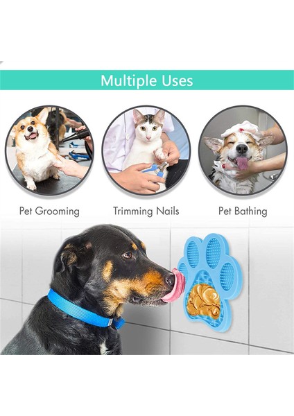 Kırmızı Köpek Yalama Mat Anksiyete Fıstık Ezmesi Yavaş Besleyici Köpek Kaseleri Köpek Yalama Pedi Köpek Eğitimi Için Duvara Güçlü Emiş ile (Yurt Dışından) fırsatları