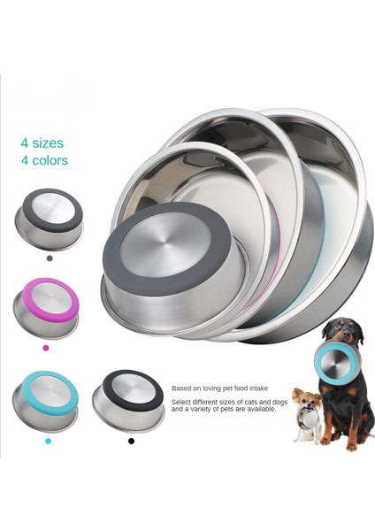 Tam Kaymaz Kırmızı 22 cm Yeni Silikon Kaymaz Hayvan Mama Kabı Paslanmaz Çelik Köpek Havzası Köpek Pirinç Kasesi Besleyici Tiryakisi Köpek Aksesuarları Kedi Kase (Yurt Dışından) indirimleri