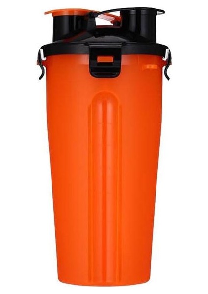 Turuncu Şişe 2 In 1 Taşınabilir Pet Köpek Foling Su Şişesi Gıda Kabı Silikon Köpek Kasesi Açık Seyahat Köpekler Kedi Besleyici Fincan Kase Seti (Yurt Dışından)