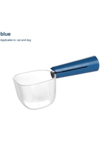 Mavi Pet Gıda Fincan Köpek Kedi Besleme Kase Mutfak Terazisi Kaşık Ölçüm Kepçe Fincan Taşınabilir Ölçekli Besleme Şeffaf Malzemeleri (Yurt Dışından)