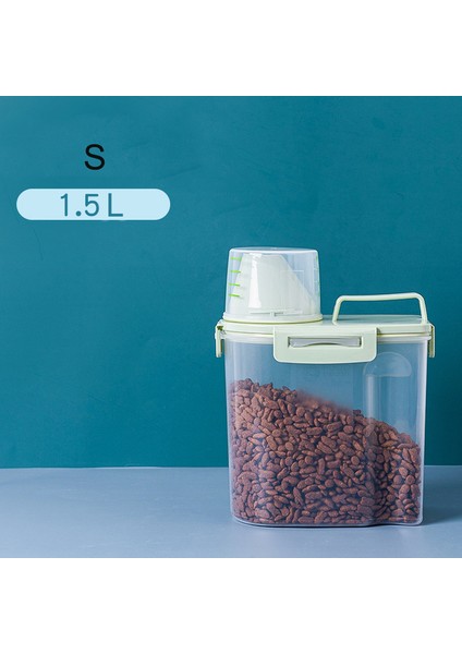 Green-1.5l L Vıp Lınk Pet Köpek Maması Saklama Kabı 12.5l Kuru Kedi Maması Kutusu Çantası Nem Geçirmez Mühür Için Ölçüm Kabı Yavru Kedi Ürünleri (Yurt Dışından)