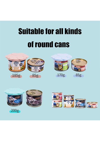 Mavi Kapak 3 In 1 Yeniden Kullanılabilir Silikon Köpek Kedi Konserve Kapak Taşınabilir Gıda Mühürleyen Kaşık Pet Yemek Kapağı Taze Teneke Kapak Kutular Kap Evcil Hayvan Aksesuarları (Yurt Dışından) fırsatları