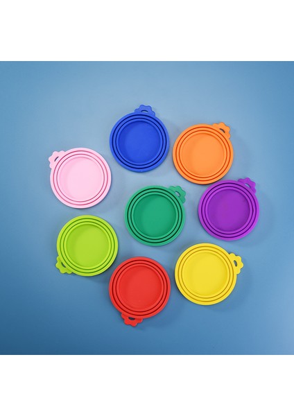 Ince-7 Yeniden Kullanılabilir 3 In 1 Pet Gıda Kutusu Silikon Kapak Köpekler Kediler Depolama Teneke Kapak Kapağı Mühür Kapak Evcil Hayvan Malzemeleri Için Uygun 8.9cm/7.3cm/6.5cm (Yurt Dışından)