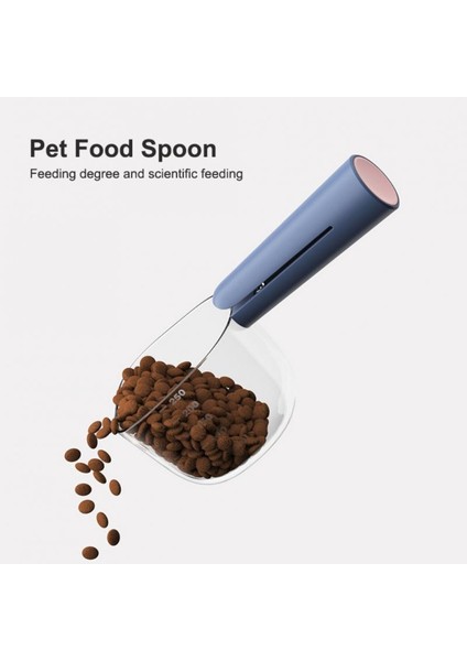 Mavi Pet Gıda Fincan Köpek Kedi Besleme Kase Mutfak Terazisi Kaşık Ölçüm Kepçe Fincan Taşınabilir Ölçekli Besleme Şeffaf Malzemeleri (Yurt Dışından) fırsatları