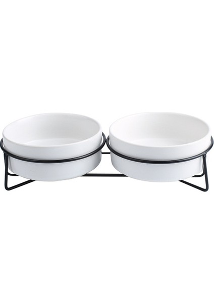 Beyaz 2 400ML Seramik Köpek Mama Kabı Kedi Kase Evcil Hayvan Gıda Su Besleyici Kediler Için Küçük Köpekler Hayvan Mama Kabı Kedi Aksesuarları Köpek Malzemeleri Dropshipping Merkezi (Yurt Dışından)