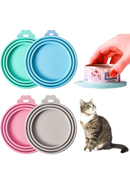 Pembe Kaşık Taşınabilir Silikon Köpek Konserve Kapakları Gıda Mühürleyen Kapaklar Kedi Maması Depolama Taze Tutma Öğesi Yeniden Kullanılabilir Kapak Evcil Köpek Aksesuarları (Yurt Dışından) fiyatları