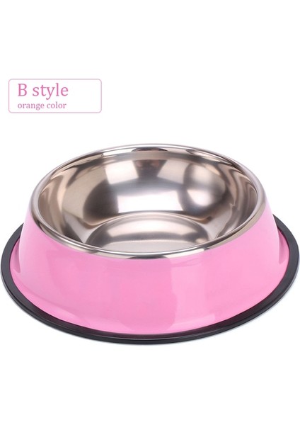 Pembe L Paslanmaz Çelik Pet Köpek Kase Kaymaz Kedi Köpek Besleyici Çapı 11-22 cm Köpekler Için Kase Küçük Orta Büyük Köpek Besleyici Suluklar (Yurt Dışından)