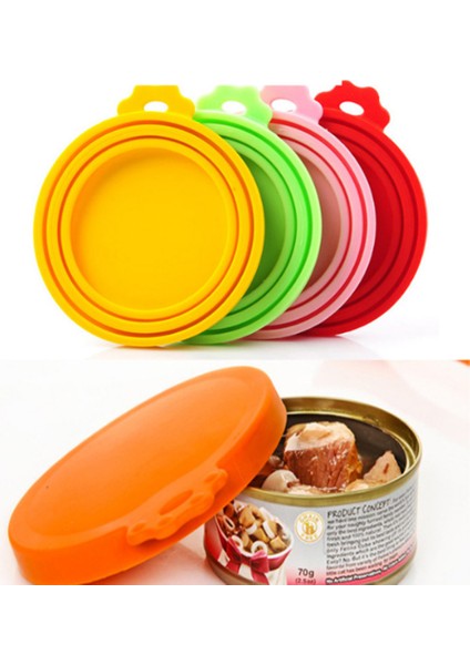 Turuncu 3 In 1 Yeniden Kullanılabilir Pet Gıda Kapak Silikon Köpekler Kediler Depolama Teneke Kapak Contası Kapak Evcil Hayvan Malzemeleri Için Uygun 65MM 75MM 85MM (Yurt Dışından) modelleri