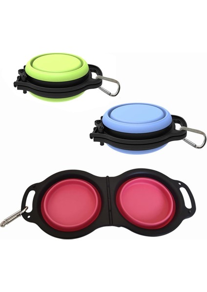 11 Pembe Silikon Çift Köpek Kaseleri Katlanabilir Hayvan Mama Kabı Taşınabilir Açık Seyahat Kedi Köpekler Besleme Yiyecek Kasesi Katlanabilir Köpek Yavru Kedi Besleyici (Yurt Dışından) fırsatları