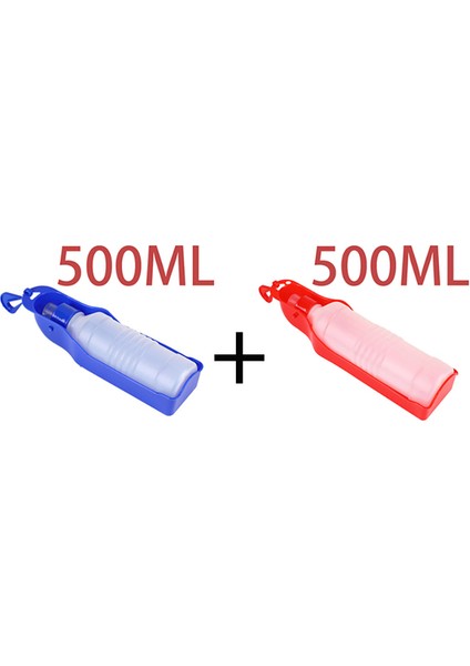 Mavi Pembe 500ML Gösterildiği Gibi Köpek Su Şişesi Katlanır Tiryakisi Plastik Taşınabilir Su Şişesi Evcil Köpekler Için Açık Seyahat Içme Suyu Besleyici Kase (Yurt Dışından) fiyatları