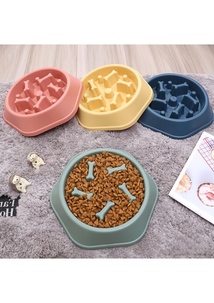 07 Pet Köpek Kase Köpek Yavaş Besleyici Kase Yavru Kedi Yavaş Yemek Kase Anti-Gulping Yemek Tabağı Besleme Köpek Kedi Mama Kasesi Evcil Hayvan Malzemeleri (Yurt Dışından) modelleri