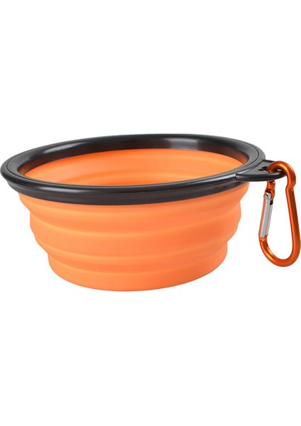 Turuncu 1000 ml 350/1000 ml Büyük Katlanabilir Köpek Kedi Katlanır Silikon Kase Taşınabilir Köpek Maması Kabı Açık Besleyici Bulaşık Kase Köpek Aksesuarı (Yurt Dışından)
