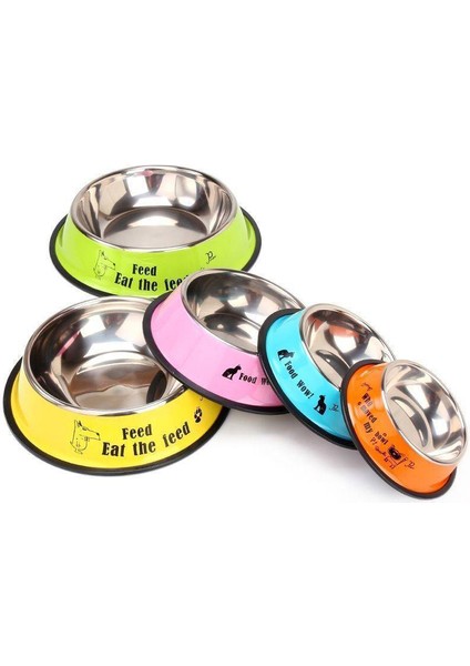 Pembe L Paslanmaz Çelik Pet Köpek Kase Kaymaz Kedi Köpek Besleyici Çapı 11-22 cm Köpekler Için Kase Küçük Orta Büyük Köpek Besleyici Suluklar (Yurt Dışından) indirimleri