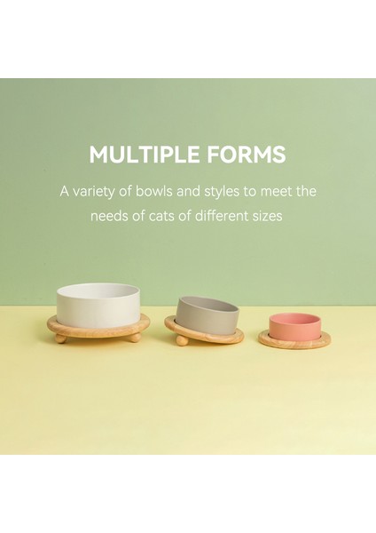 Gri ve Stand 400ML 400/850ML Kedi Büyük Kapasiteli Kase Küçük Köpekler Ahşap Standlı Mama Su Kaseleri Pet Yükseltilmiş Besleme Besleyici Köpek Yavrusu Malzemeleri (Yurt Dışından) indirimleri