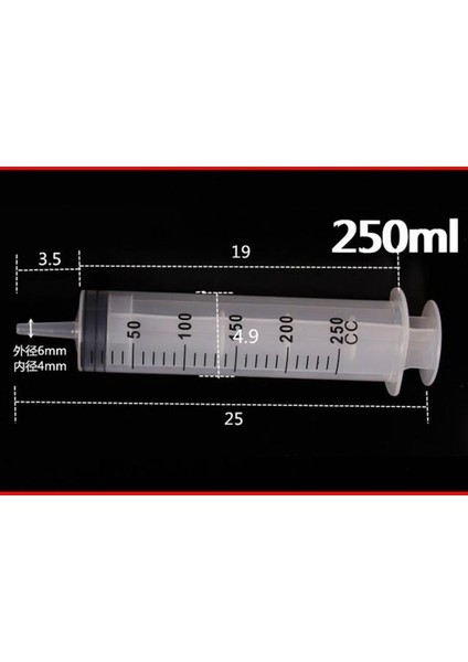 250ML Şırınga 20-500 ml Büyük Kapasiteli Şırınga Yeniden Kullanılabilir Pompa Ölçme 1m Tüp Besleme Mürekkebi Большой Шприц Seringa Seringue (Yurt Dışından)