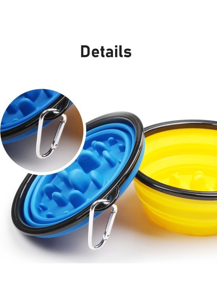Stil 2 Boyut 350ML 350ML Katlanabilir Köpek Kase Pet Katlanır Silikon Kase Açık Seyahat Taşınabilir Köpek Maması Kabı Besleyici Çanak Boğulma Kasesinden Kaçının (Yurt Dışından) fırsatları