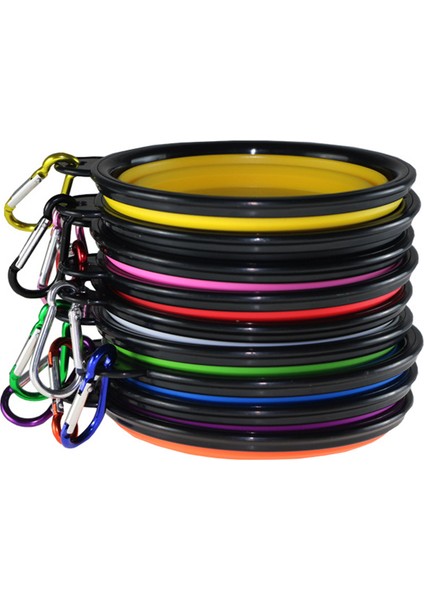 Pembe Ücretsiz Boyut Silikon Katlanabilir Katlanabilir Köpek Kase Şeker Renk Açık Seyahat Taşınabilir Köpek Maması Kabı Su Besleyici Bulaşık Besleme Kasesi (Yurt Dışından) indirimleri