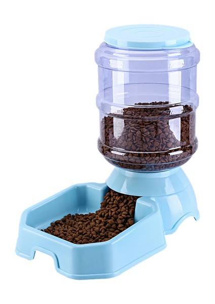 Mavi Mama Besleyici 3.8l Büyük Kapasiteli Otomatik Köpek Besleyici Waterer Yüksek Kapasiteli Pet Yiyecek Kasesi Yerçekimi Su Sebili Evcil Hayvan Mama Kabı Köpekler Kediler Için (Yurt Dışından)
