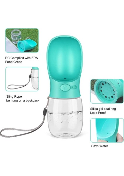 550ML Pembe Taşınabilir Su Şişesi Köpekler Için Yavru Içme Suyu Şişesi Seyahat Evcil Hayvan Tiryakisi Sızdırmaz Köpek Kase Gıda Kapları Köpek Aksesuarları Evcil Hayvanlar (Yurt Dışından) fırsatları