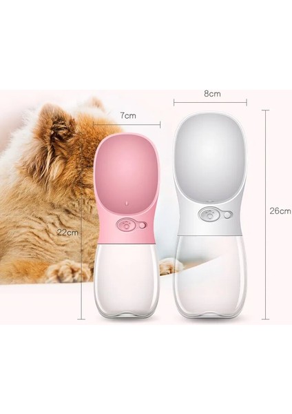 550ML Pembe Taşınabilir Su Şişesi Köpekler Için Yavru Içme Suyu Şişesi Seyahat Evcil Hayvan Tiryakisi Sızdırmaz Köpek Kase Gıda Kapları Köpek Aksesuarları Evcil Hayvanlar (Yurt Dışından) indirimleri