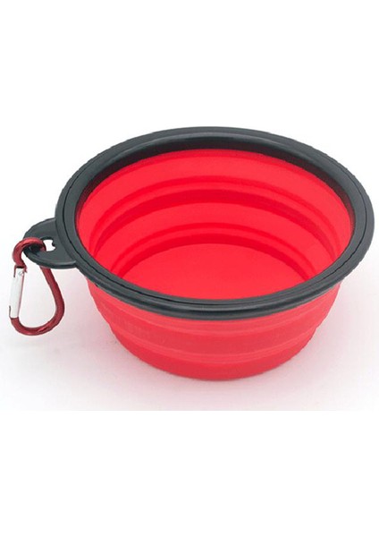 Kırmızı 350ML 1000ML Seyahat Katlanır Silikon Kase Taşınabilir Köpek Maması Kabı Su Besleyici Köpek Köpek Maması Kabı Köpek Aksesuarları (Yurt Dışından)