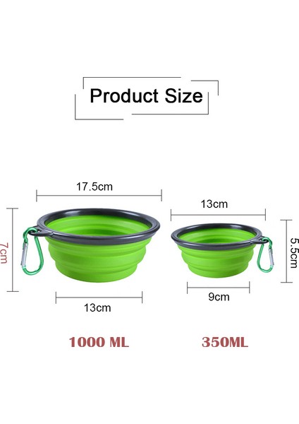 Kırmızı 350ML 1000ML Seyahat Katlanır Silikon Kase Taşınabilir Köpek Maması Kabı Su Besleyici Köpek Köpek Maması Kabı Köpek Aksesuarları (Yurt Dışından) modelleri