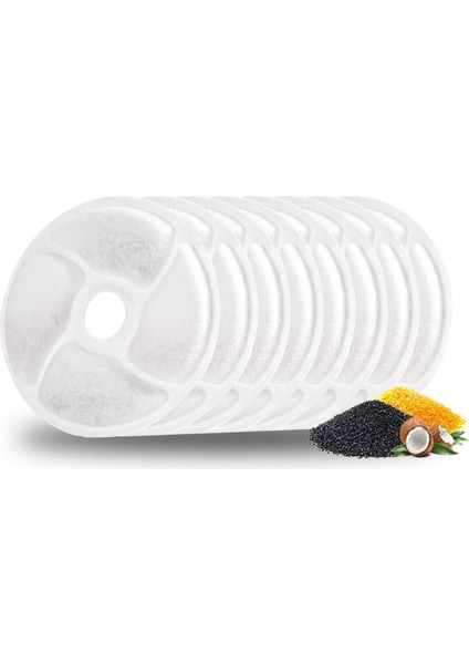 B-4 Adet Içme Çeşmesi Yedek Filtre Köpek Kedi Için 4/8/12 Adet Aktif Karbon Kömür Filtreleri Otomatik Su Sebili Evcil Hayvan Ürünleri (Yurt Dışından)