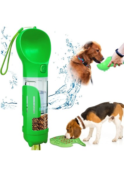 Only Green Şişe 300ML 4'ü 1 Arada Pet Köpek Seyahati 300ML Su 150ML Mama Dağıtıcısı Dış Mekan Ayrılabilir Portatif Kase Kaka Küreği Çöp Torbası Köpek Için Saklama (Yurt Dışından) fiyatları