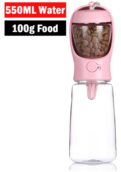 PINK-550ML Köpekler Için Taşınabilir Su Şişesi Köpek Içme Şişe Seyahat Pet Tiryakisi Sızdırmaz Köpek Kase Gıda Kapları Köpek Aksesuarları 2 In1 (Yurt Dışından) fiyatları