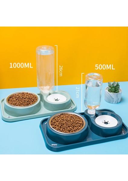 Pembe 500ML Pet Köpek Kasesi ve Içenler Paslanmaz Çelik Kedi Yükseltilmiş Kase Köpekler Kediler Için Besleyici Suluk Kaymaz Evcil Hayvan Kaseleri Köpek Aksesuarları (Yurt Dışından) fiyatları